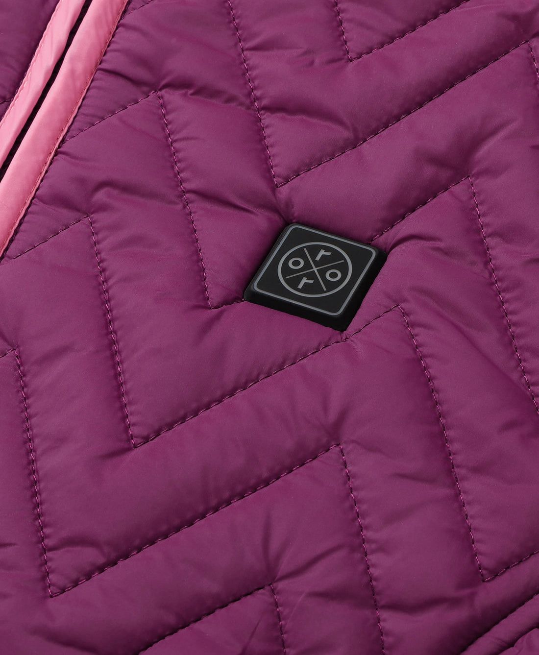 Women Ororo Chevron Quilted Heated Vest Purple | US-298AQZBPC