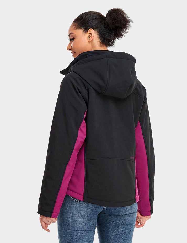 Women Ororo Classic Heated Jacket Black / Purple | US-745HOQSTC