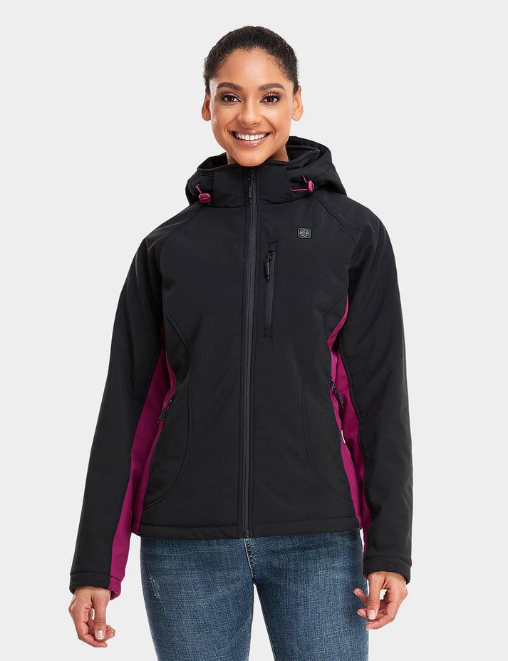 Women Ororo Classic Heated Jacket Black / Purple | US-745HOQSTC