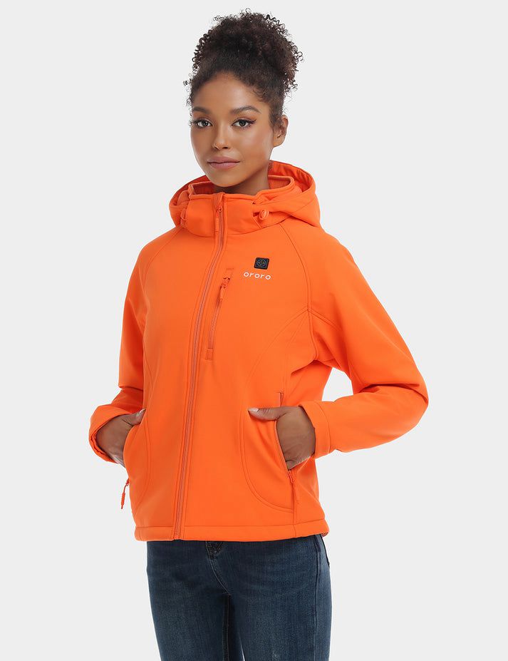 Women Ororo Classic Heated Jacket Orange | US-628HQVJFX