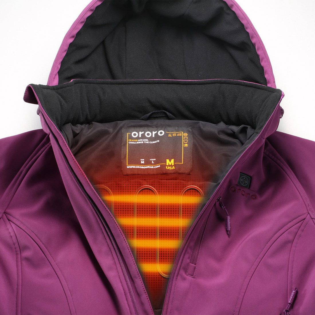 Women Ororo Classic Heated Jacket Purple | US-698VROEQH