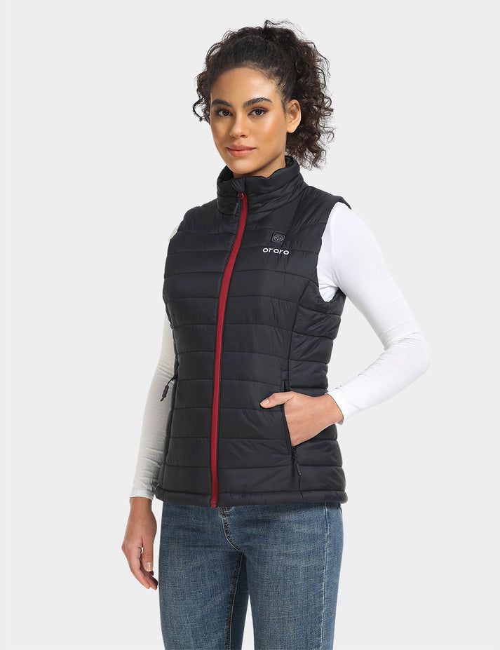 Women Ororo Classic Heated Vest Black | US-538UBOFRQ