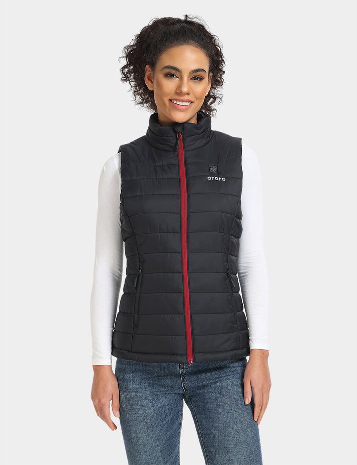 Women Ororo Classic Heated Vest Black | US-538UBOFRQ