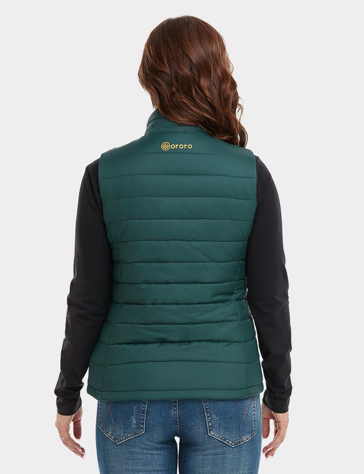 Women Ororo Classic Heated Vest Dark Green | US-389ULHIPF