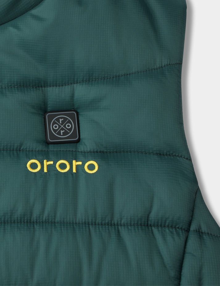 Women Ororo Classic Heated Vest Dark Green | US-389ULHIPF