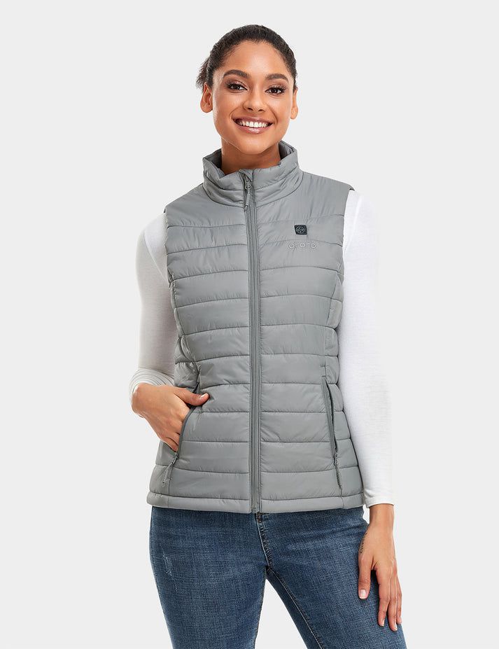 Women Ororo Classic Heated Vest Grey | US-795RJUYXL