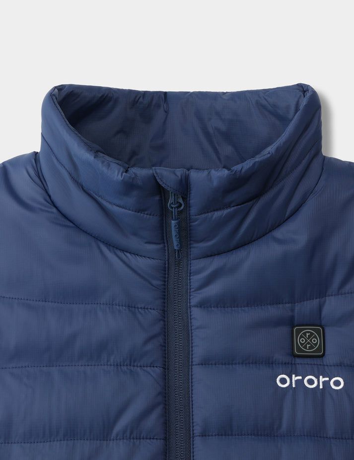 Women Ororo Classic Heated Vest Navy | US-271RLMXGJ