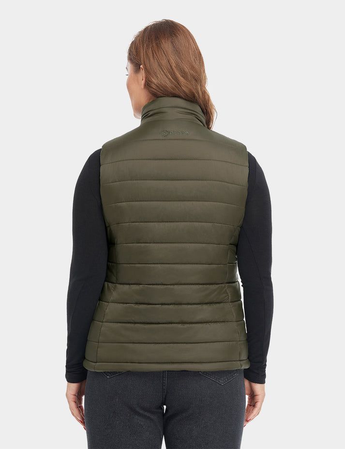 Women Ororo Classic Heated Vest Olive | US-268ZOXCTD