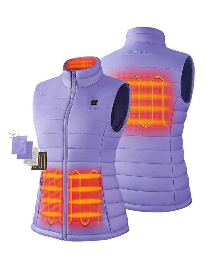 Women Ororo Classic Heated Vest Purple | US-920WLBCST