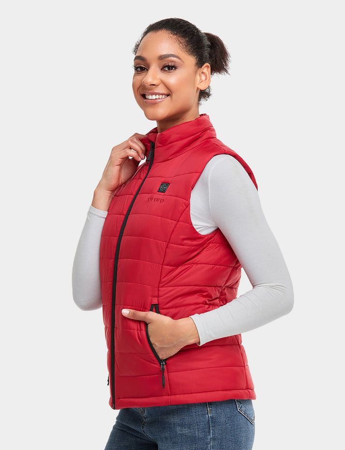 Women Ororo Classic Heated Vest Red | US-427FKSELB