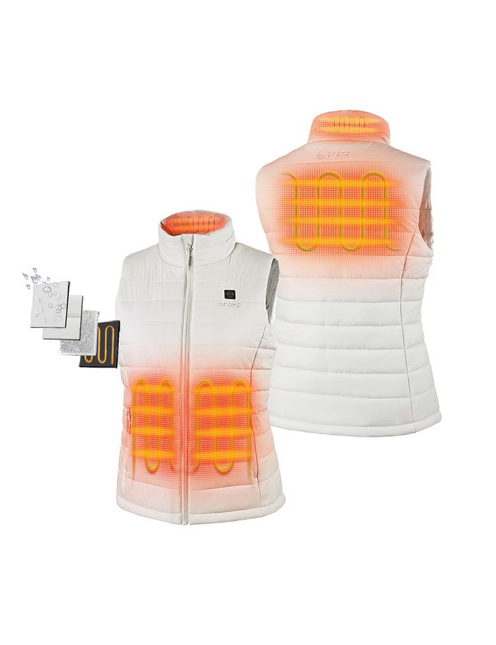 Women Ororo Classic Heated Vest White | US-897HENOTP