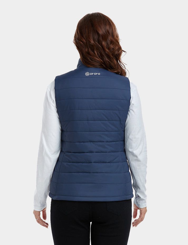 Women Ororo Classic & Extra Mini 5k Battery Heated Vest Navy | US-309DHXZWI