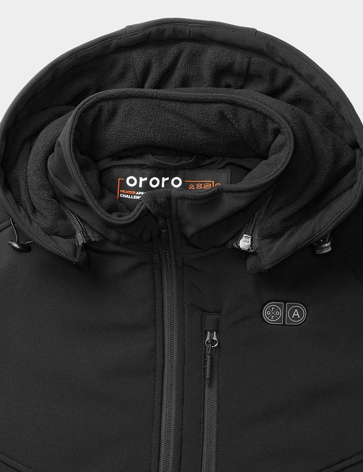 Women Ororo Dual Control With 5 Heating Zones (Chest Heating) Heated Jacket Black | US-839GFKDPE