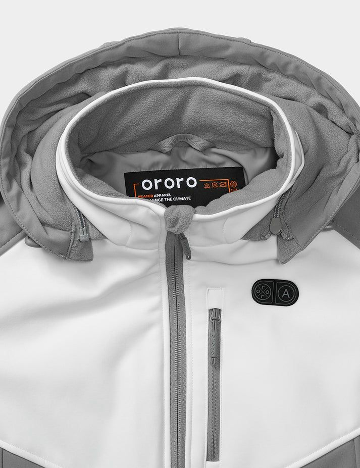 Women Ororo Dual Control With 5 Heating Zones (Chest Heating) Heated Jacket Grey / White | US-519GYIBWF