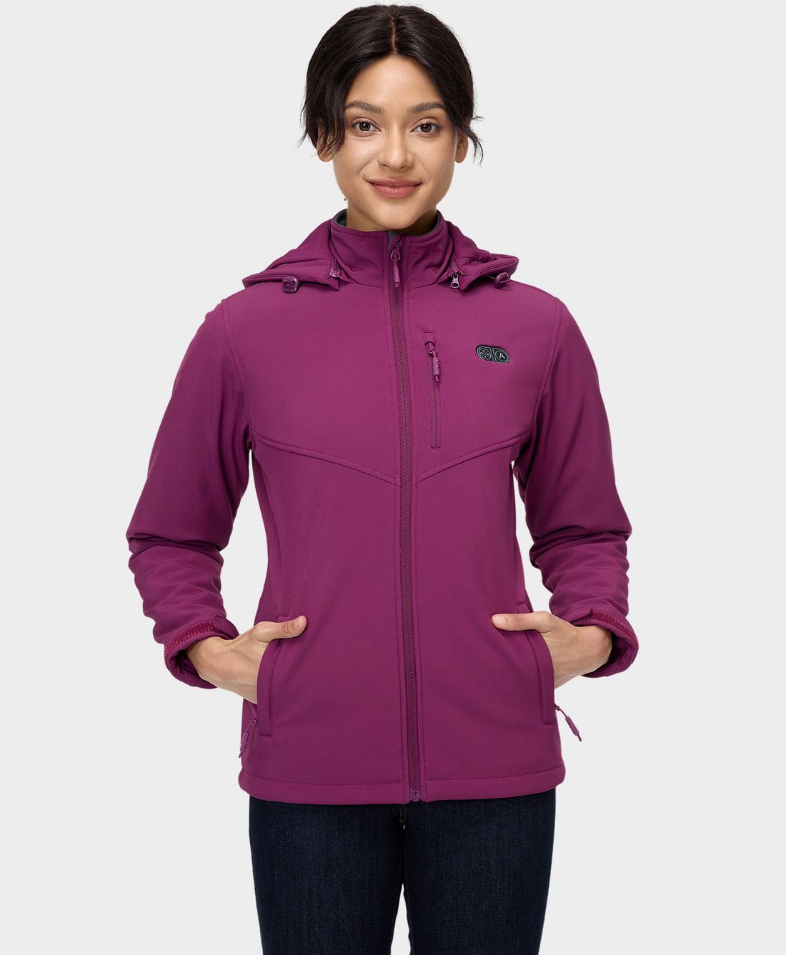 Women Ororo Dual Control With 5 Heating Zones (Pocket Heating) Heated Jacket Purple | US-410JZOELB