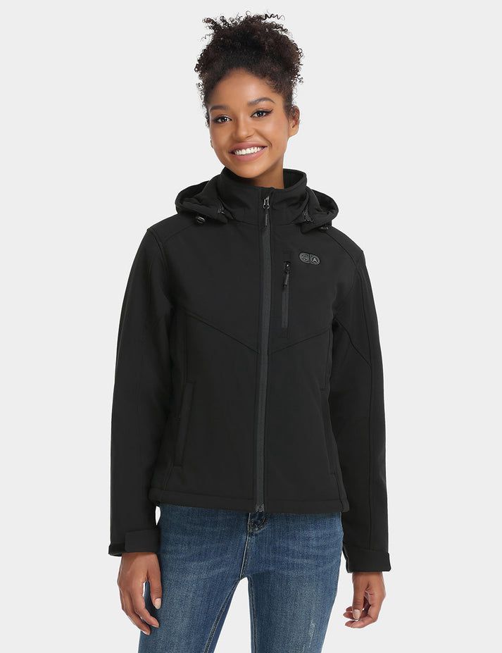 Women Ororo Dual Control & Extra Mini 5k Battery Heated Jacket Black | US-807EIDMSG