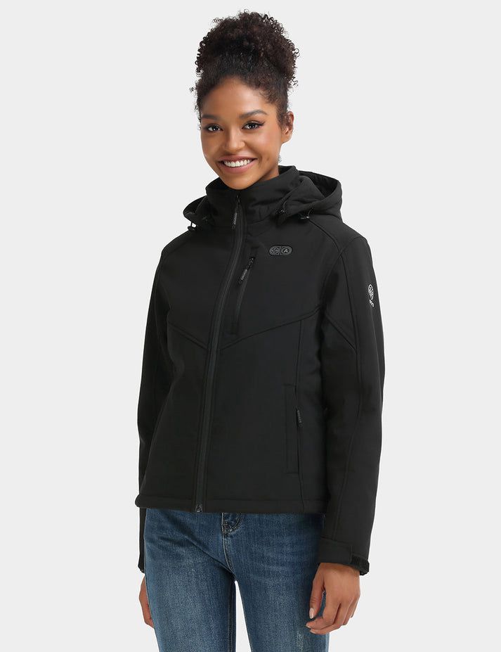 Women Ororo Dual Control & Extra Mini 5k Battery Heated Jacket Black | US-807EIDMSG