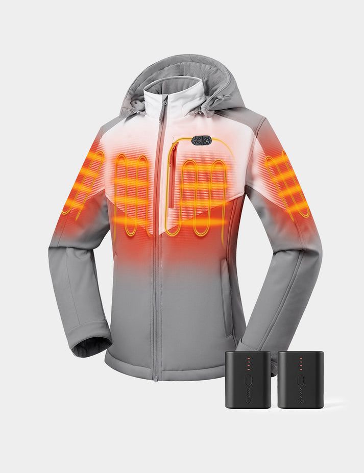 Women Ororo Dual Control & Extra Mini 5k Battery Heated Jacket Grey | US-320MCDXYR