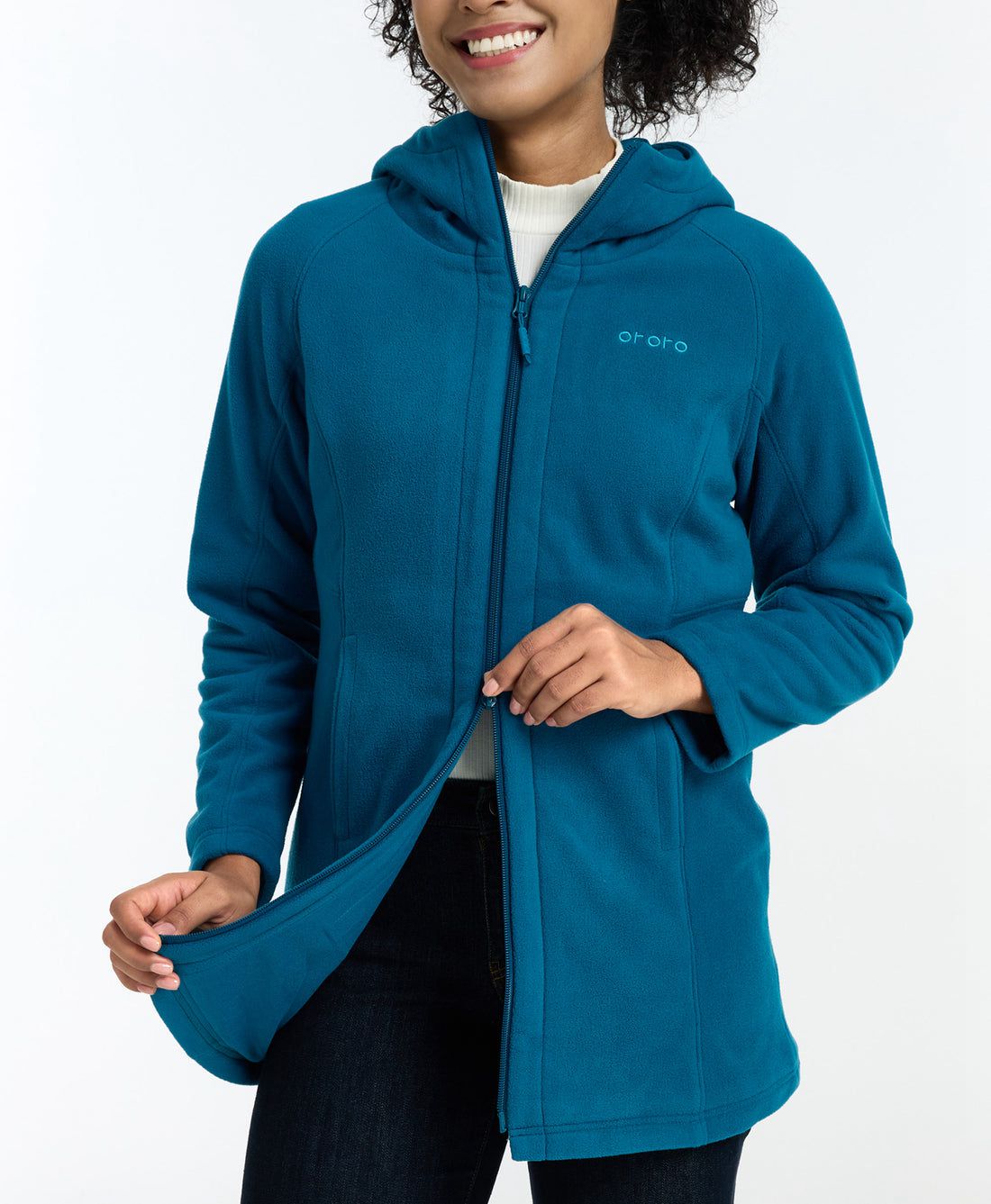 Women Ororo Felicity Fleece Hoodie Heated Jacket Blue | US-520RLANSZ