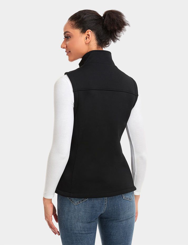 Women Ororo Fleece Heated Vest Black | US-259GBMPTZ