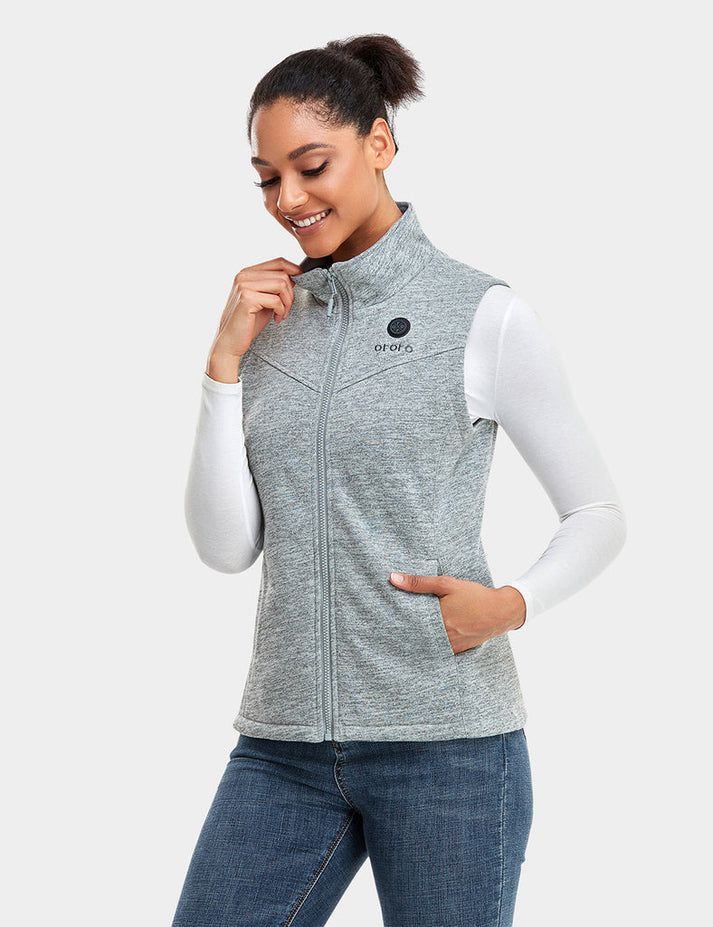 Women Ororo Fleece Heated Vest Grey | US-172ZGXAVL