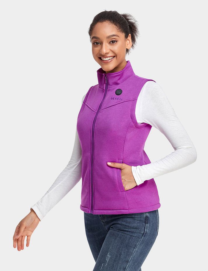 Women Ororo Fleece Heated Vest Purple | US-802EUZYIL