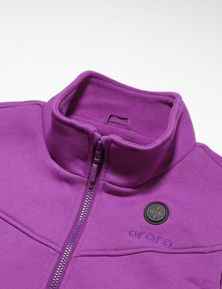 Women Ororo Fleece Heated Vest Purple | US-802EUZYIL