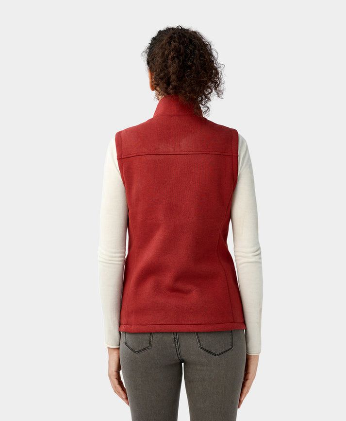 Women Ororo Fleece Heated Vest Red | US-960MQGILN