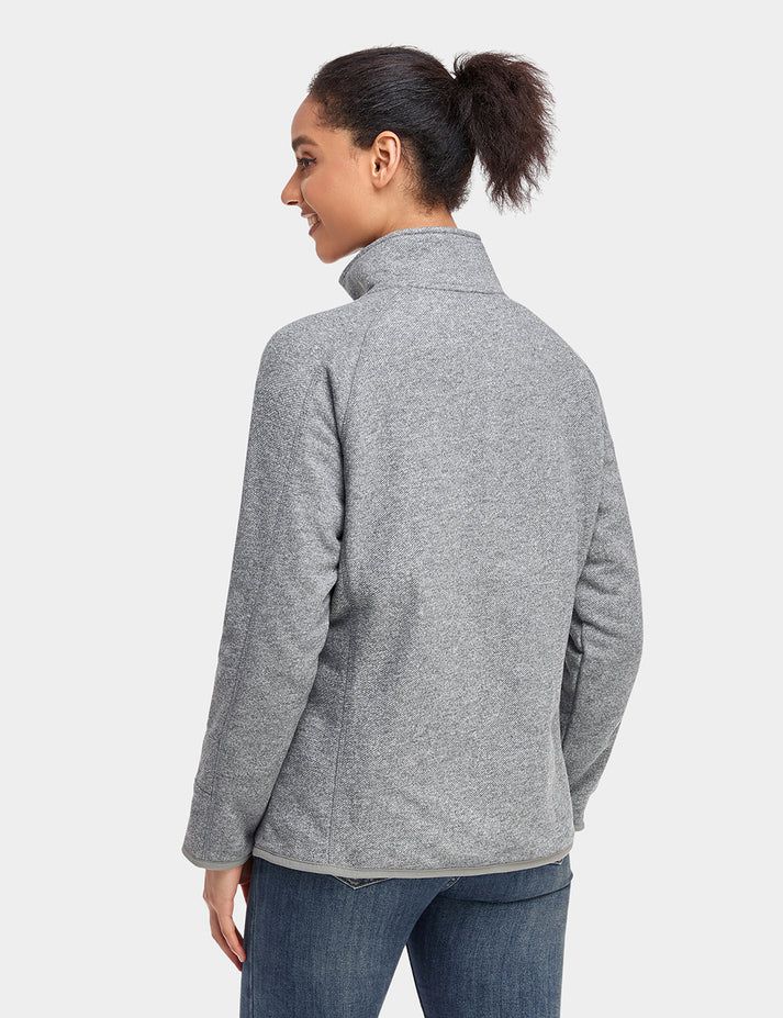 Women Ororo Full-zip Fleece Heated Jacket Grey | US-607XOTDAR