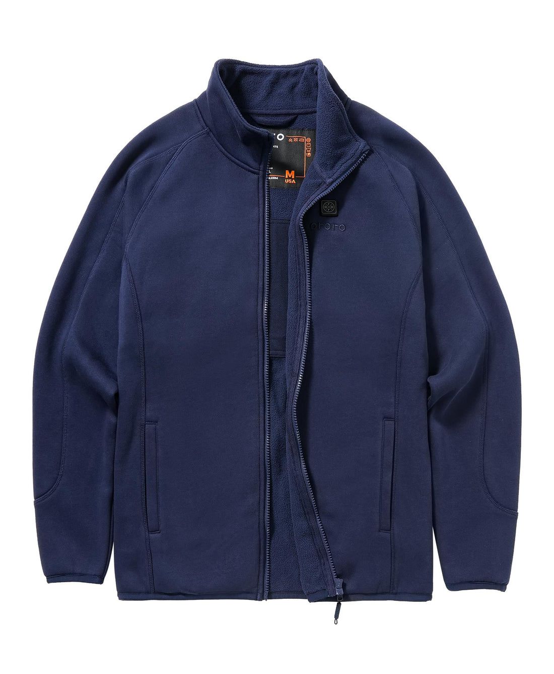 Women Ororo Full-zip Fleece Heated Jacket Navy | US-807RDXBOC