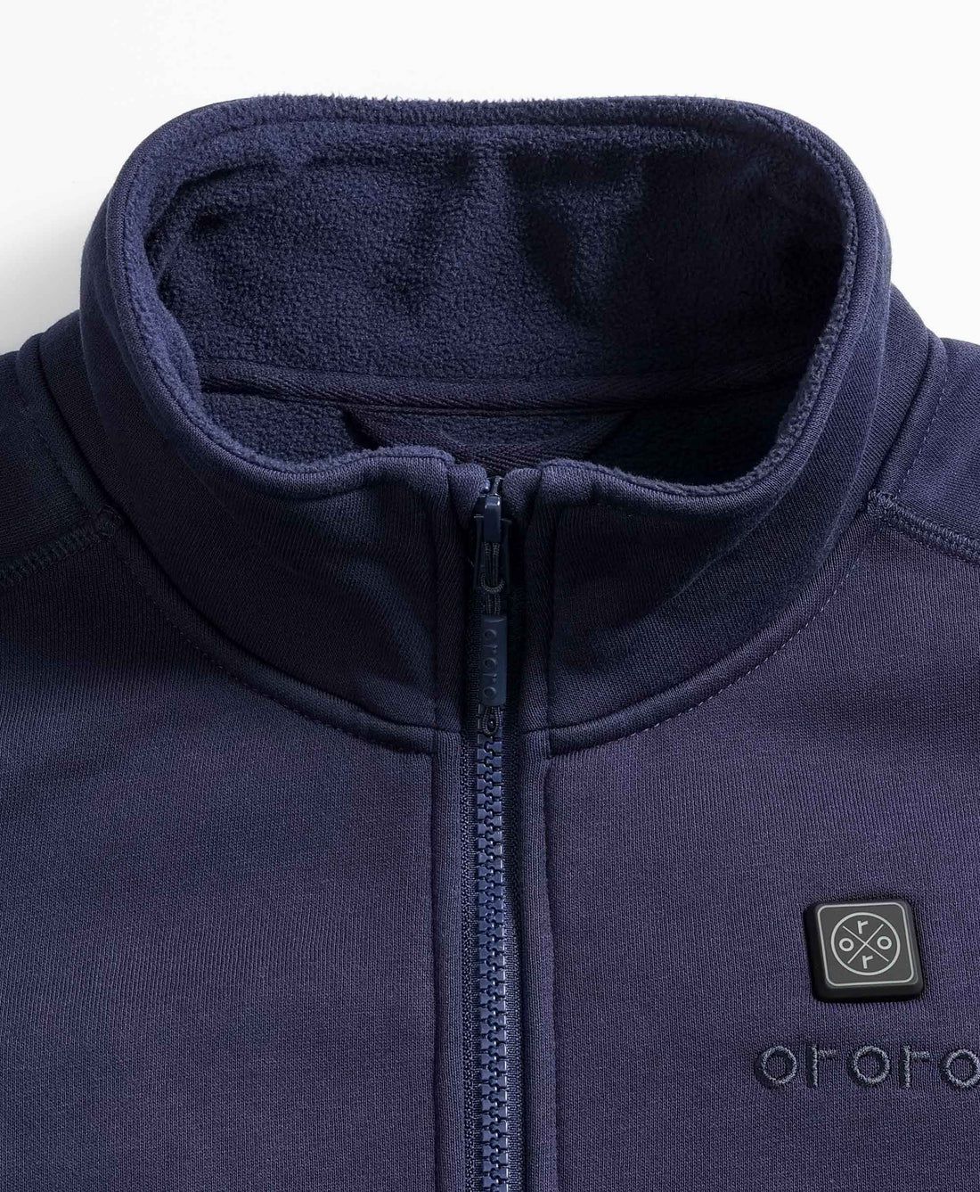 Women Ororo Full-zip Fleece Heated Jacket Navy | US-807RDXBOC