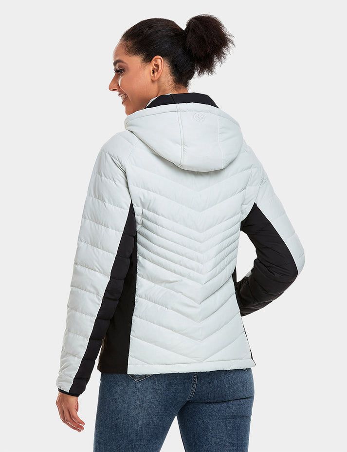 Women Ororo Heated Down Jacket White | US-574RCYTLD