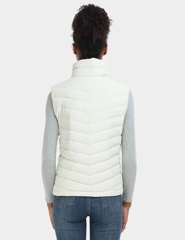 Women Ororo Heated Lightweight Down Vest White | US-940VHKCOU