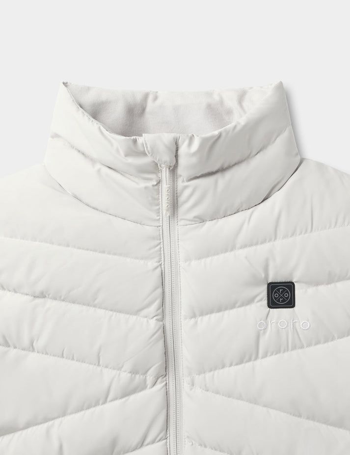 Women Ororo Heated Lightweight Down Vest White | US-940VHKCOU