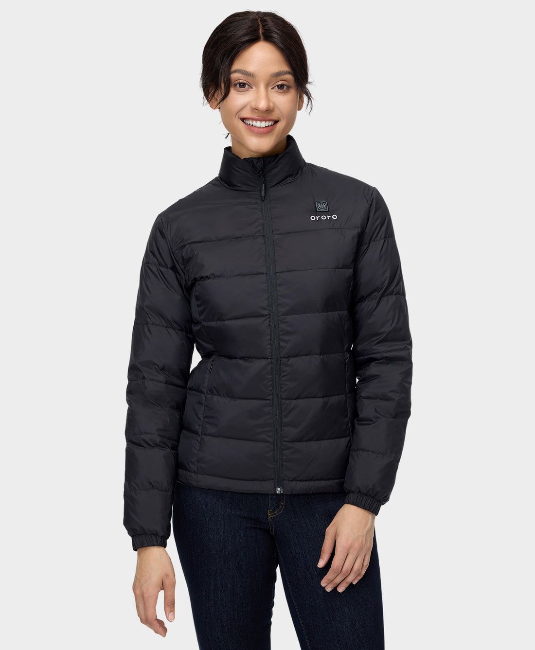 Women Ororo Heated Puffer Heated Jacket Black | US-371WFYHOL