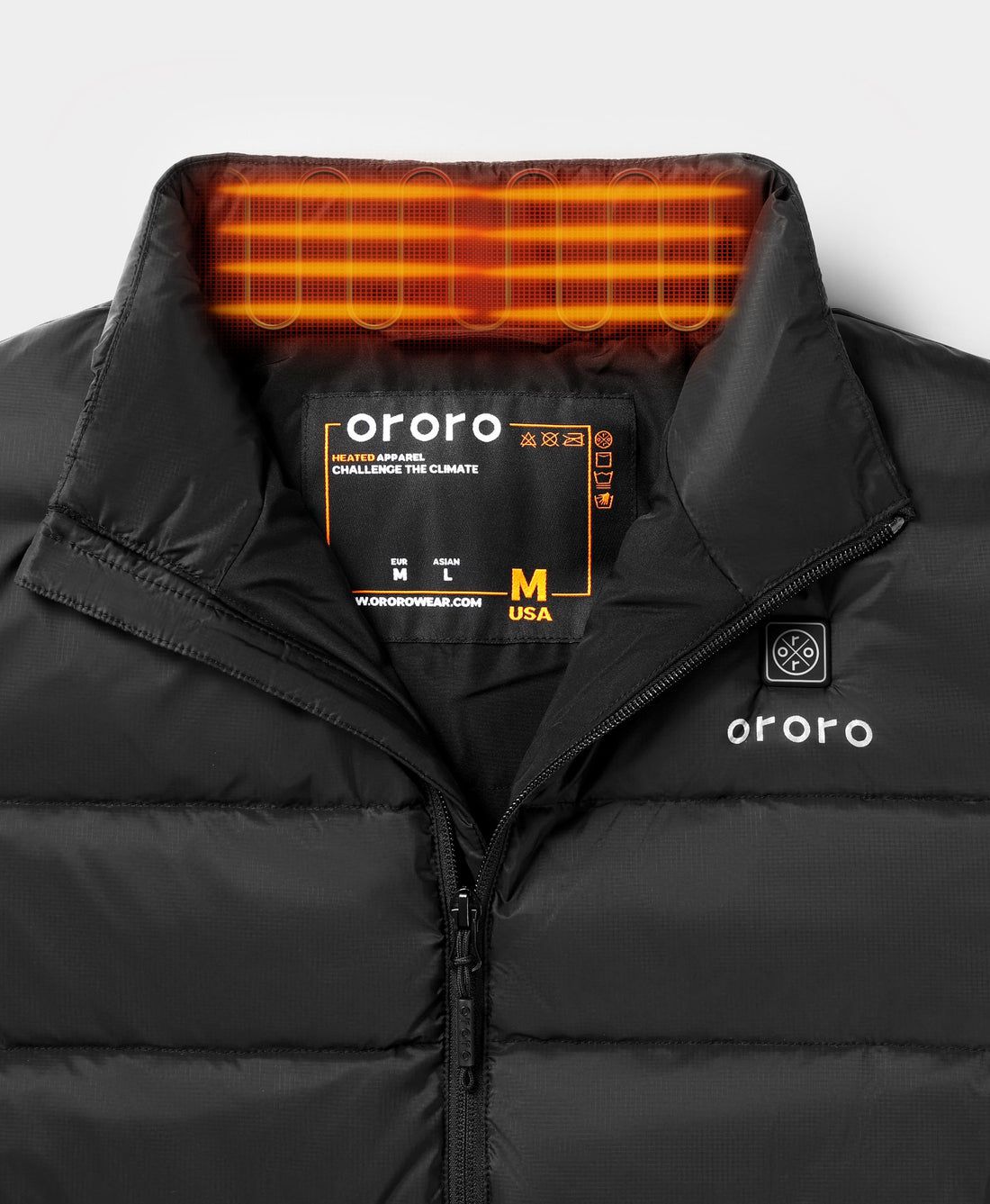 Women Ororo Heated Puffer Heated Jacket Black | US-371WFYHOL