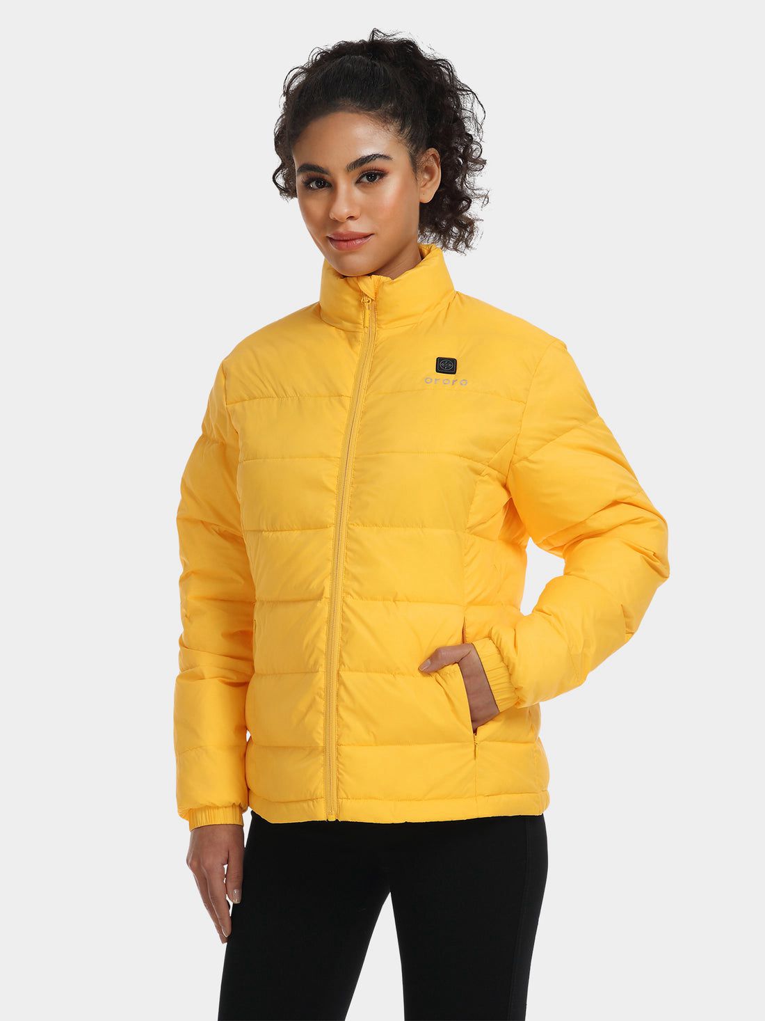 Women Ororo Heated Puffer Heated Jacket Yellow | US-679FAWLXO