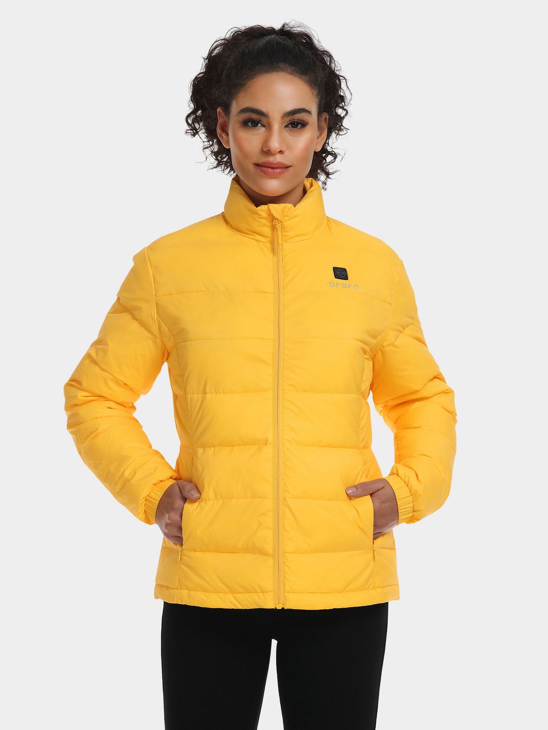 Women Ororo Heated Puffer Heated Jacket Yellow | US-679FAWLXO