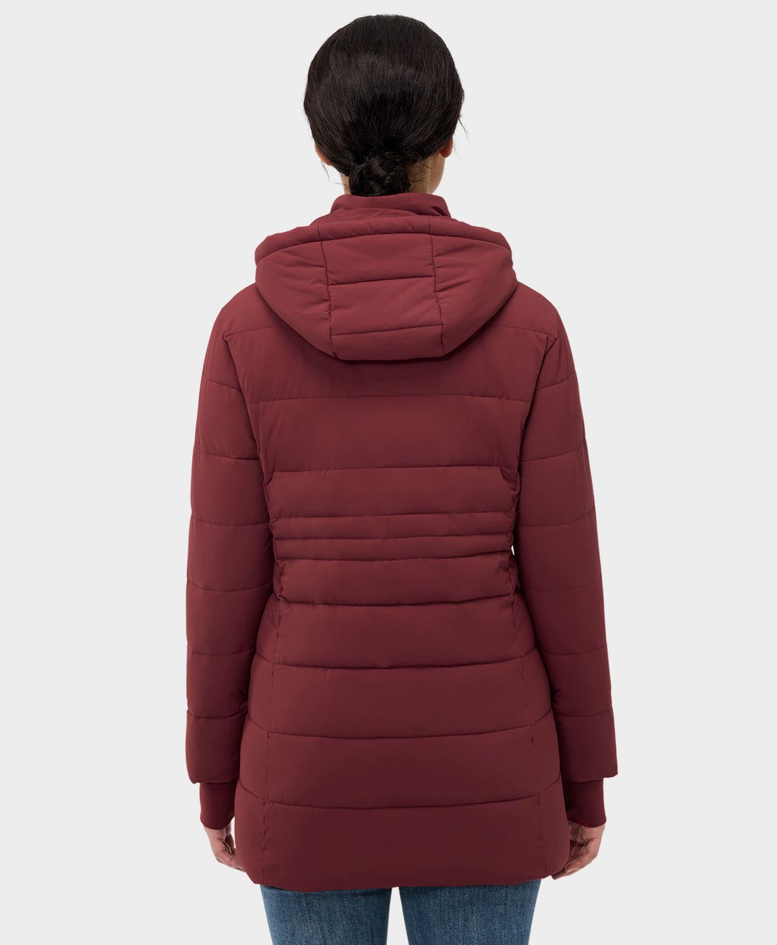 Women Ororo Puffer Heated Parka Dark Red | US-852VIPOET