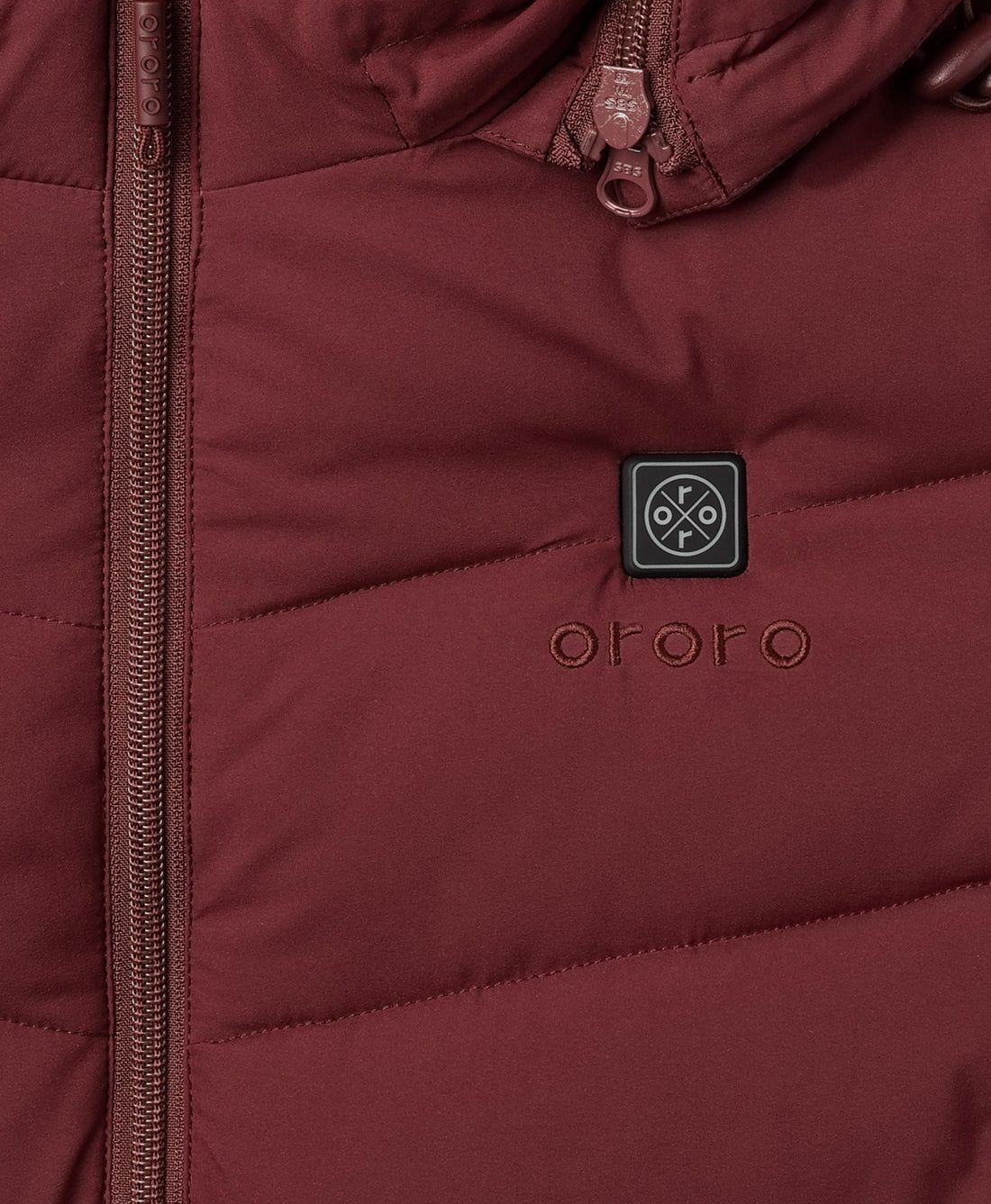 Women Ororo Puffer Heated Parka Dark Red | US-852VIPOET