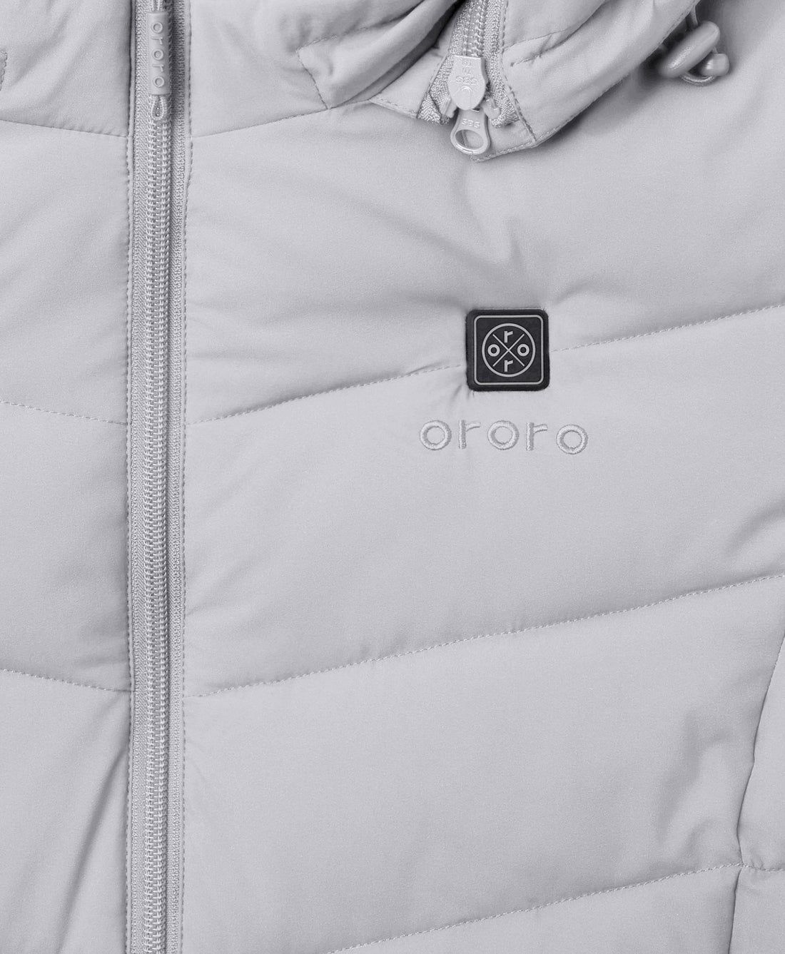 Women Ororo Puffer Heated Parka Grey | US-251QBRGWP