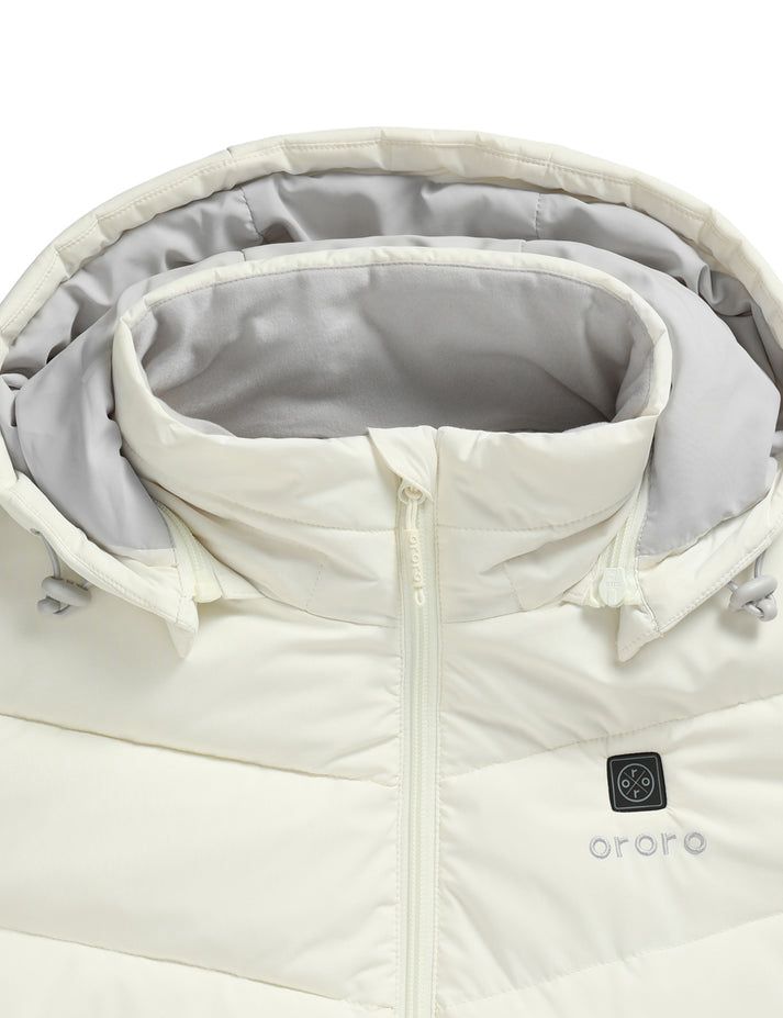 Women Ororo Puffer Heated Parka White | US-085JXIRZU