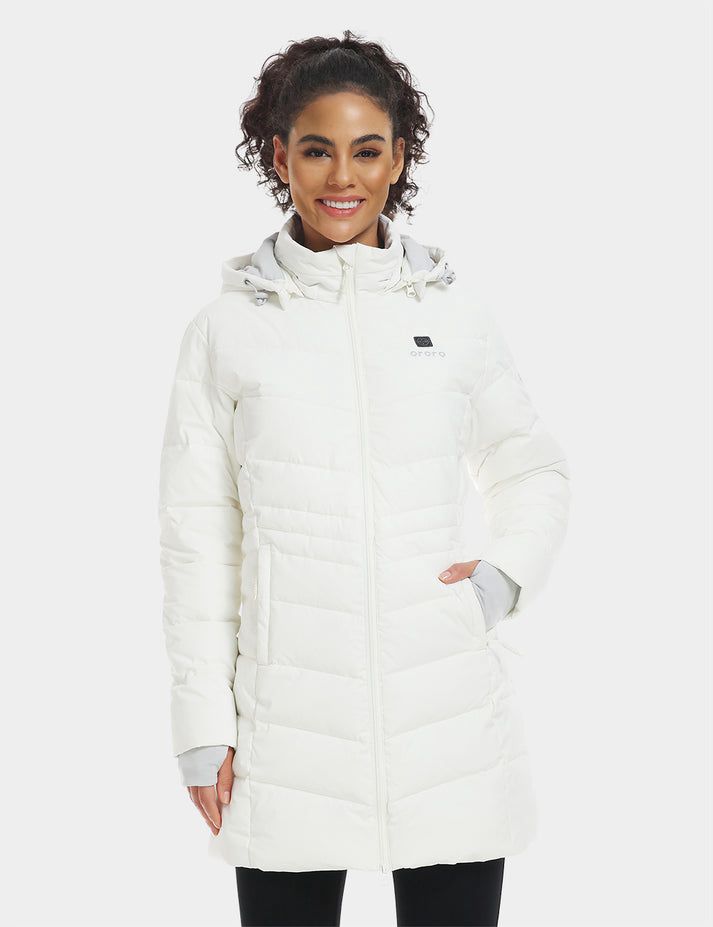 Women Ororo Puffer Heated Parka White | US-085JXIRZU