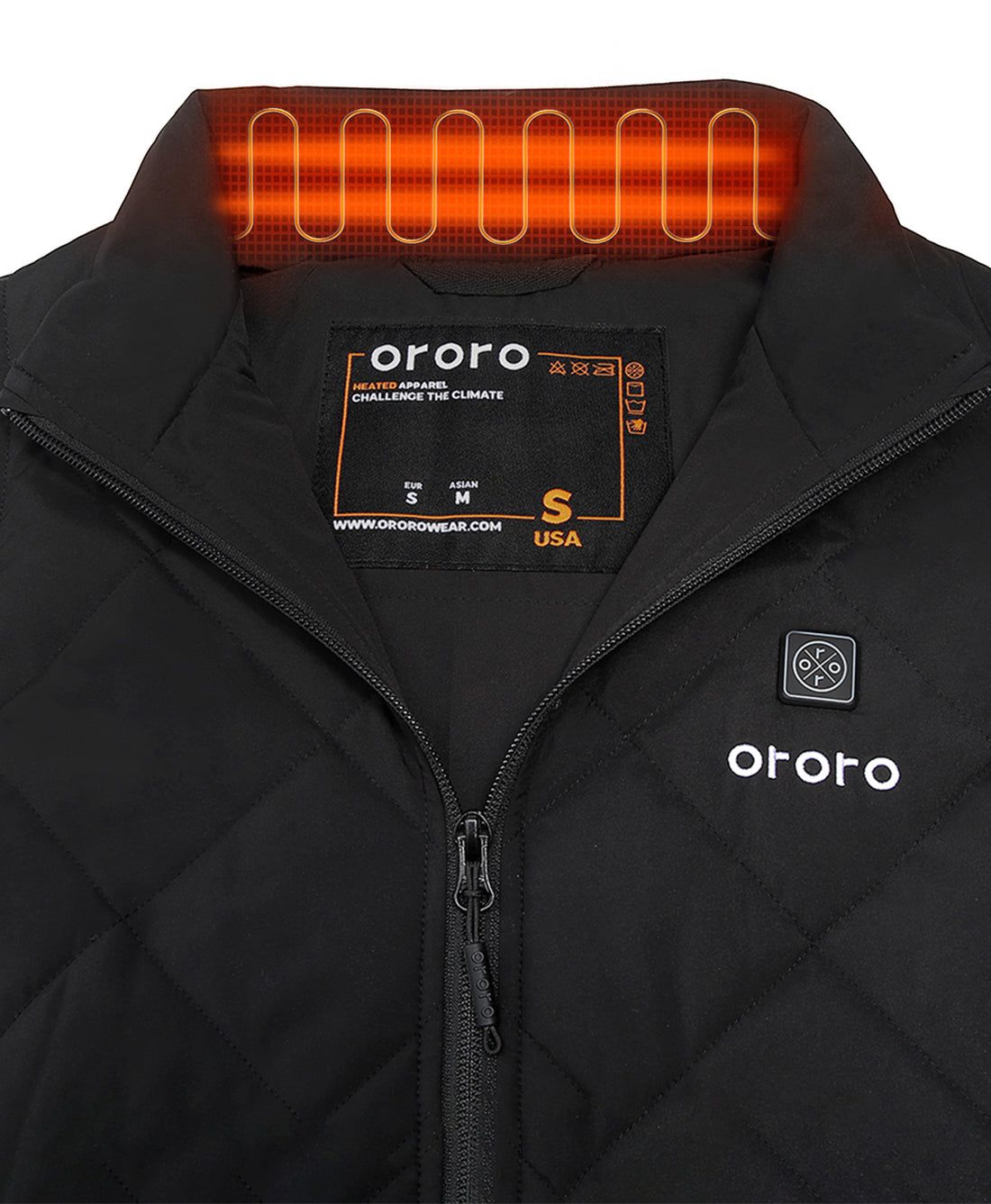 Women Ororo Quilted Heated Vest Black | US-659ROKZBJ