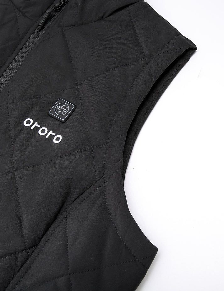 Women Ororo Quilted Heated Vest Black | US-659ROKZBJ