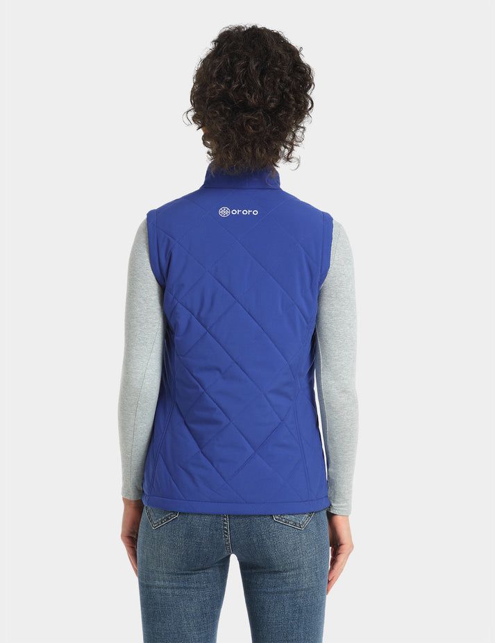 Women Ororo Quilted Heated Vest Blue | US-128KNVFCD