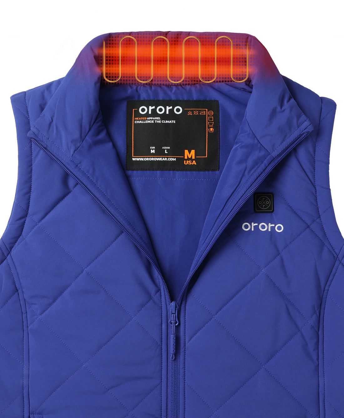 Women Ororo Quilted Heated Vest Blue | US-128KNVFCD