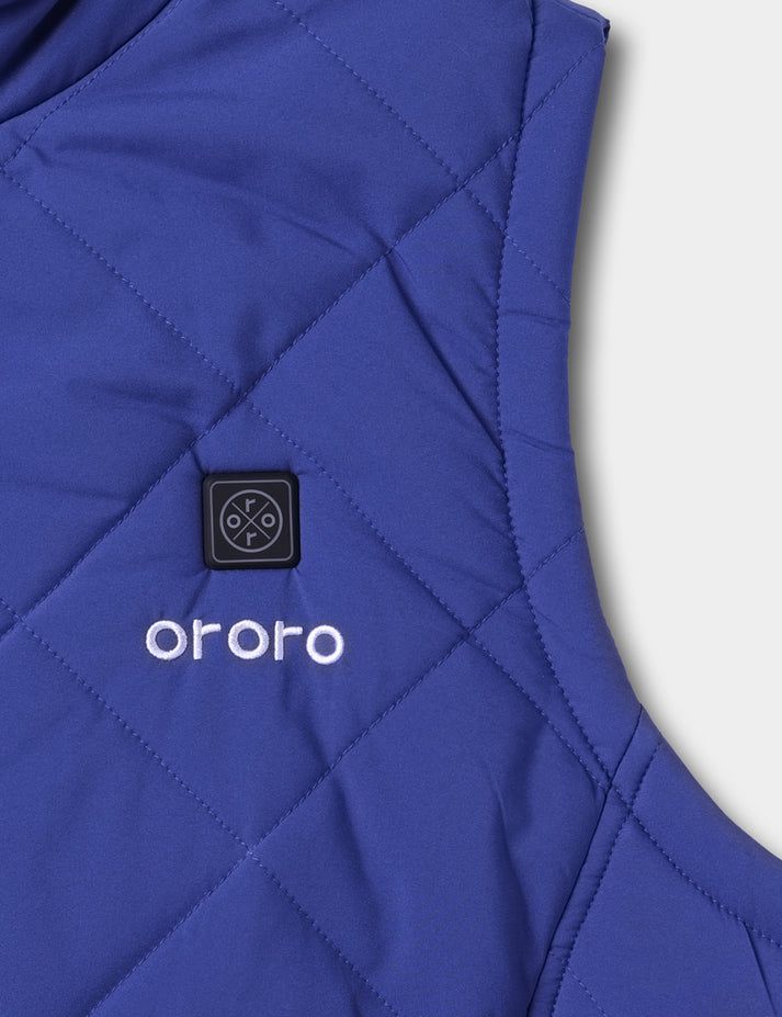 Women Ororo Quilted Heated Vest Blue | US-128KNVFCD