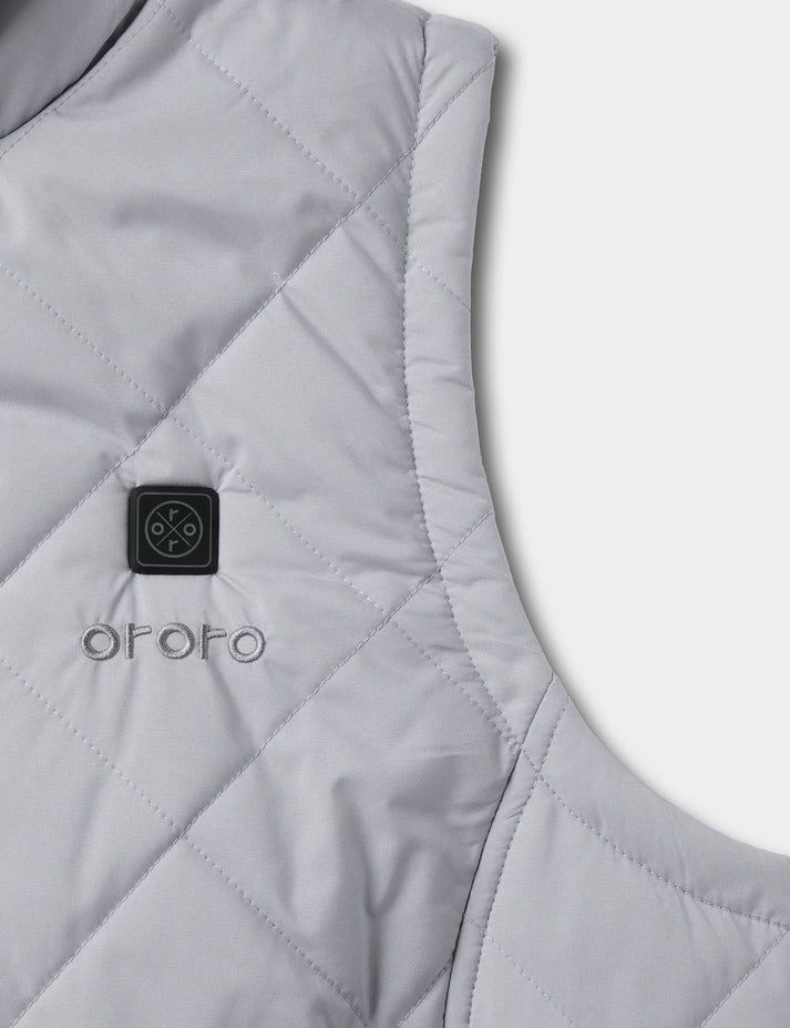 Women Ororo Quilted Heated Vest Grey | US-290MUWSFR