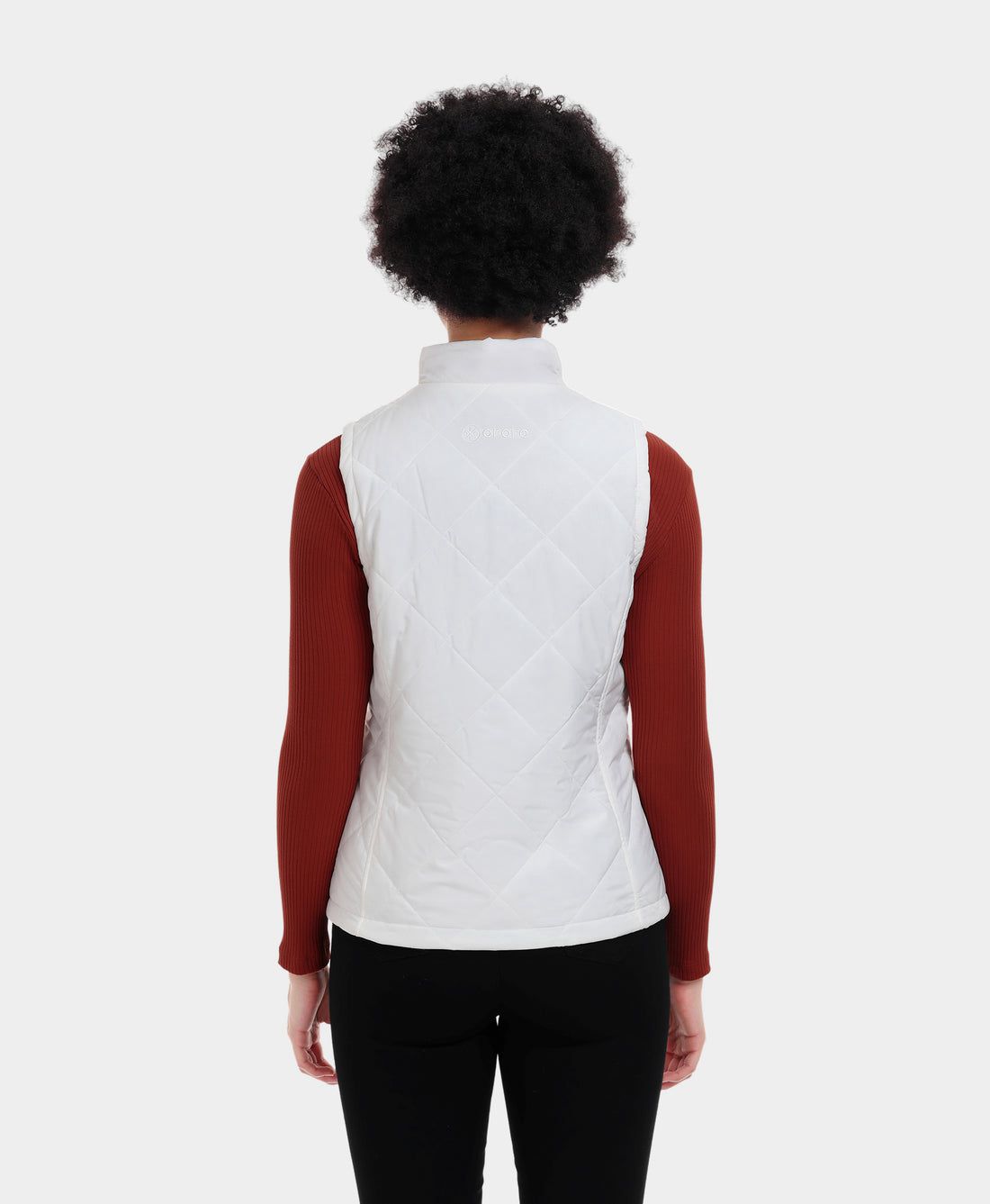 Women Ororo Quilted Heated Vest White | US-596UIKASX